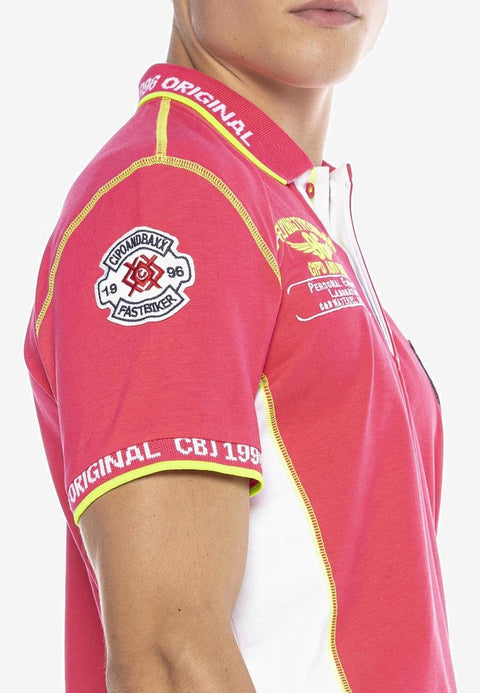 CT605 Embroidered Slim Men's Polo Neck T-Shirt