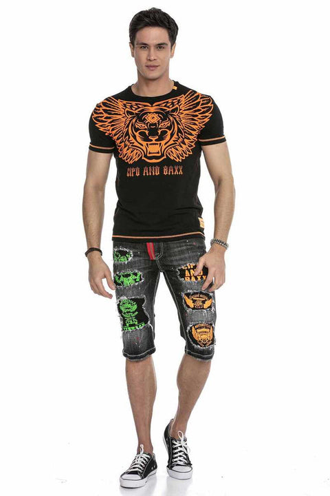 CT644 Neon Printed Men's T-Shirt