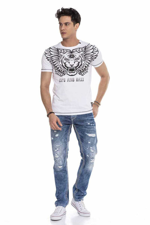CT644 Neon Printed Men's T-Shirt