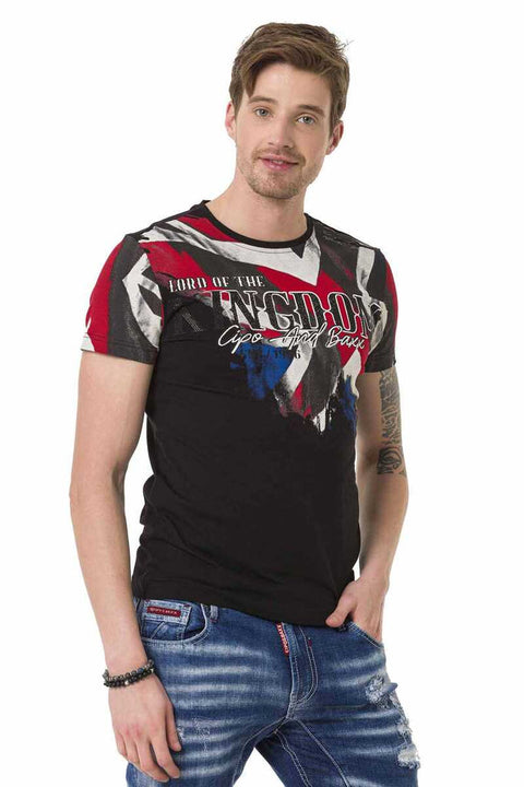 CT683 Flag Printed Men's T-Shirt