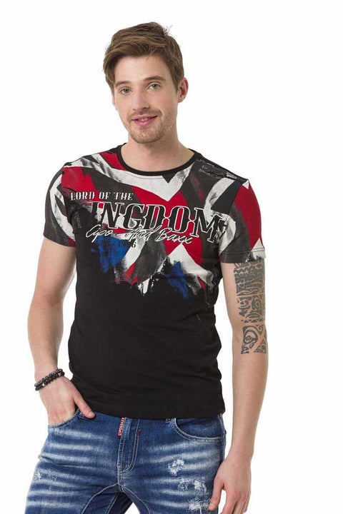 CT683 Flag Printed Men's T-Shirt