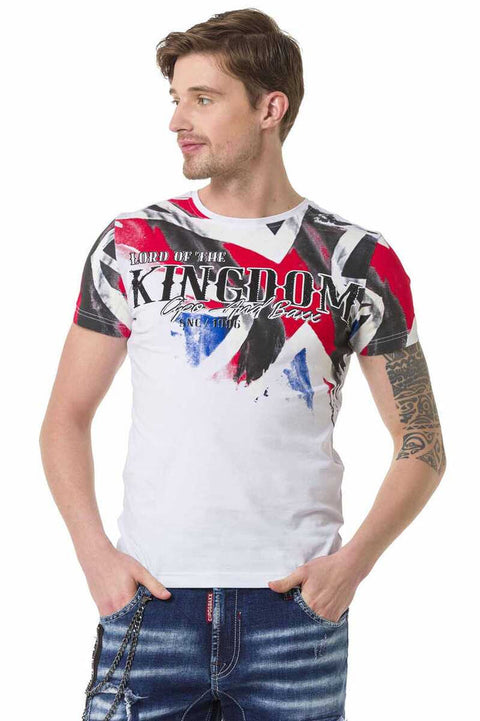 CT683 Flag Printed Men's T-Shirt