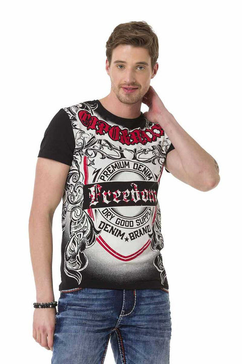 CT690 Patterned O Neck Men's T-Shirt