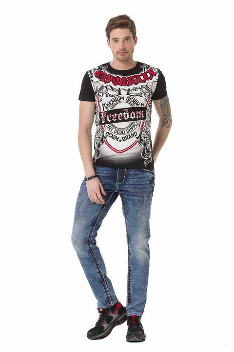 CT690 Patterned O Neck Men's T-Shirt