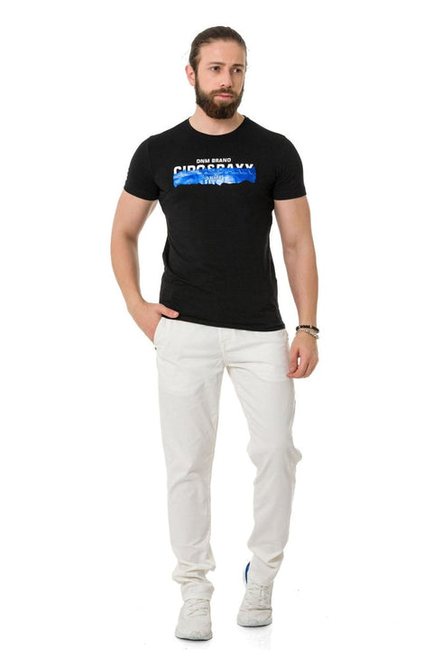 CT711 Embossed Foil Print T-Shirt