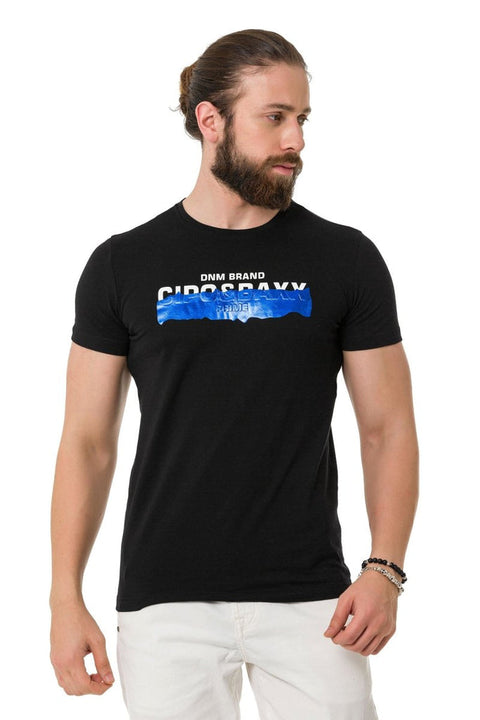 CT711 Embossed Foil Print T-Shirt