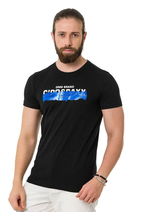 CT711 Embossed Foil Print T-Shirt