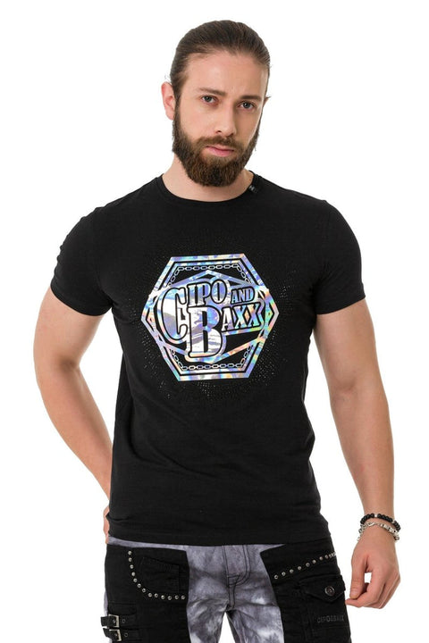 CT720 Stone Foil Printed T-Shirt