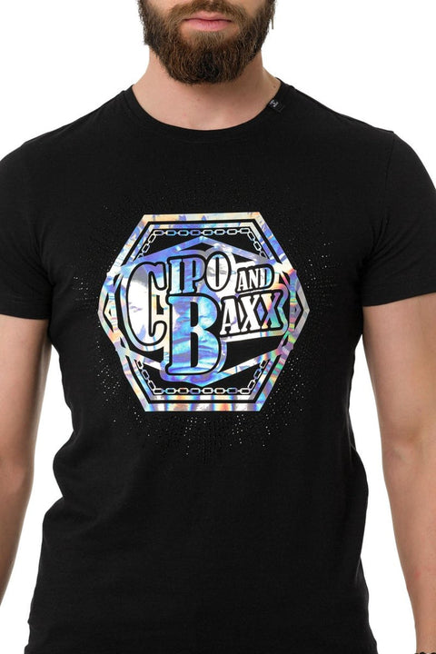 CT720 Stone Foil Printed T-Shirt