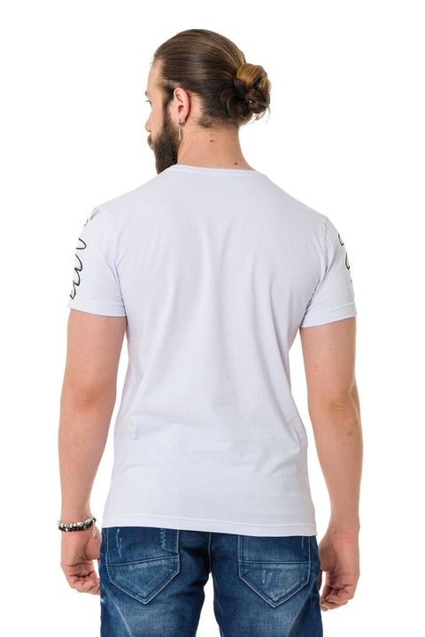 CT728 Stone Vintage Print T-Shirt