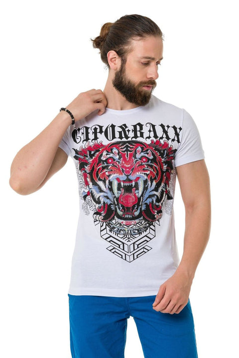 CT729 Stoned Tiger Pattern T-Shirt