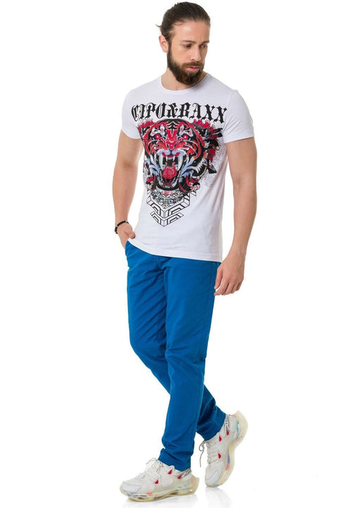 CT729 Stoned Tiger Pattern T-Shirt