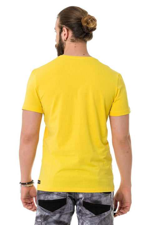 CT734 Piece Filling Embossed T-Shirt