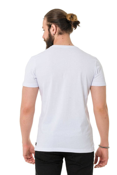 CT734 Piece Filling Embossed T-Shirt