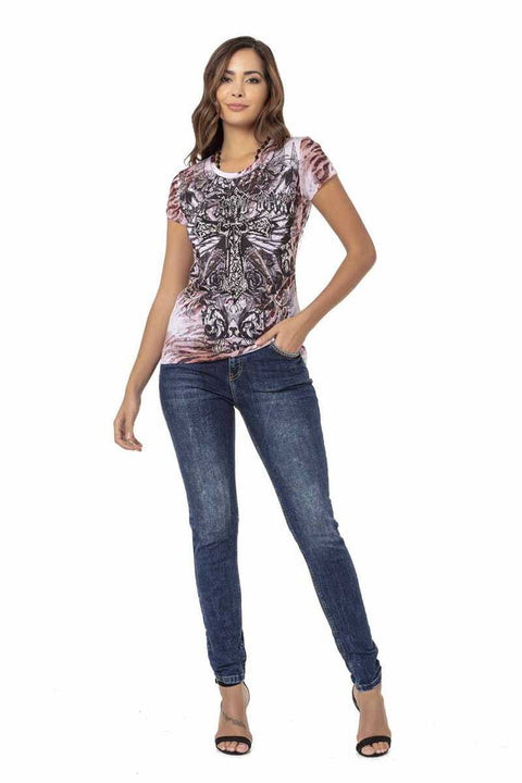 WT329 Stone Patterned Women's T-Shirt