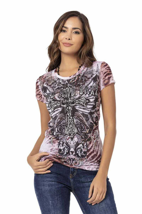 WT329 Stone Patterned Women's T-Shirt