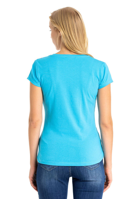 WT341 Shiny Stone AngeL Cross T-Shirt