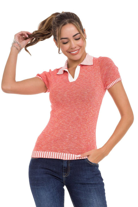WT354 Polo Neck Knitwear T-Shirt