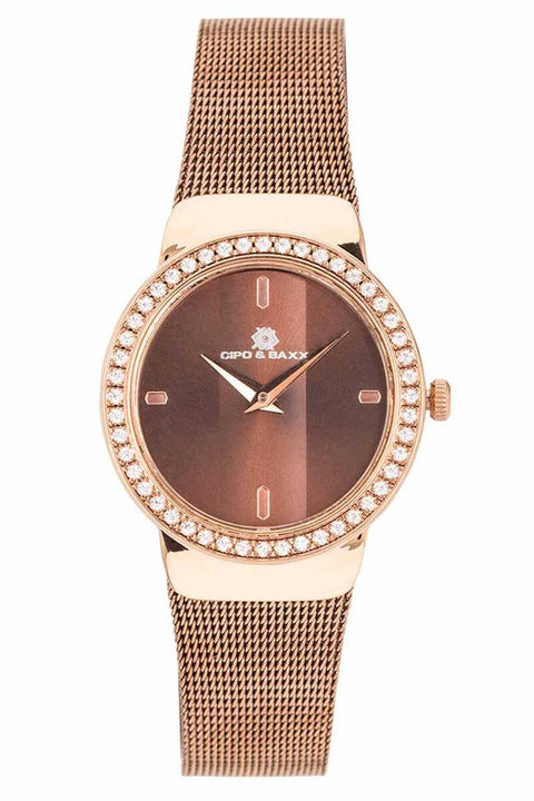 WZ101 Shiny Stone Mesh Braided Strap Steel Women's Watch