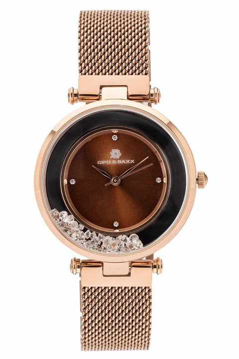 WZ104 Stone Mesh Braided Steel Strap Women's Watch