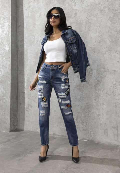 WD298 Women's Oversized Friend Jean Pants