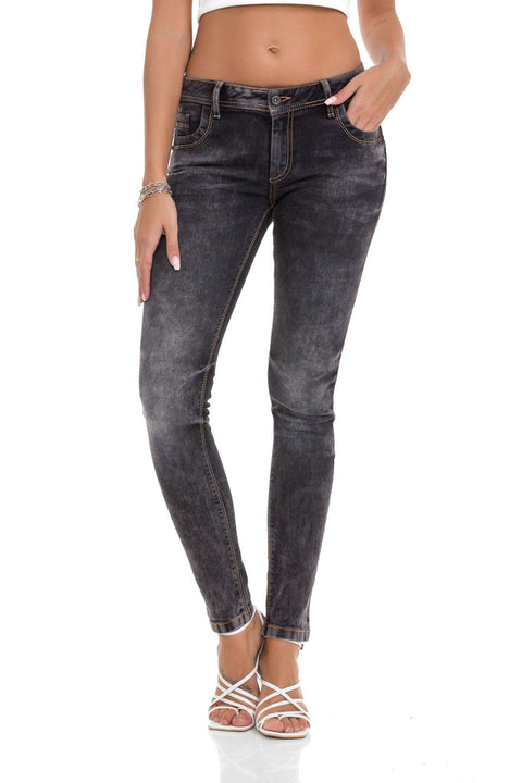 WD443 Basic Women's Jeans Trousers