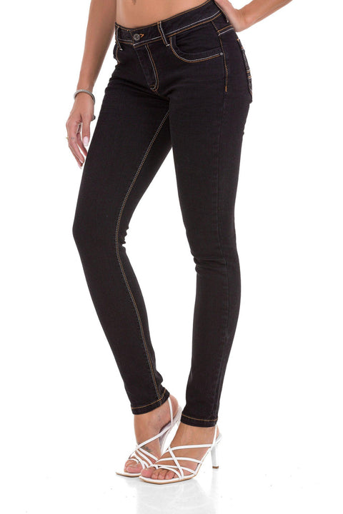 WD443 Basic Women's Jeans Trousers
