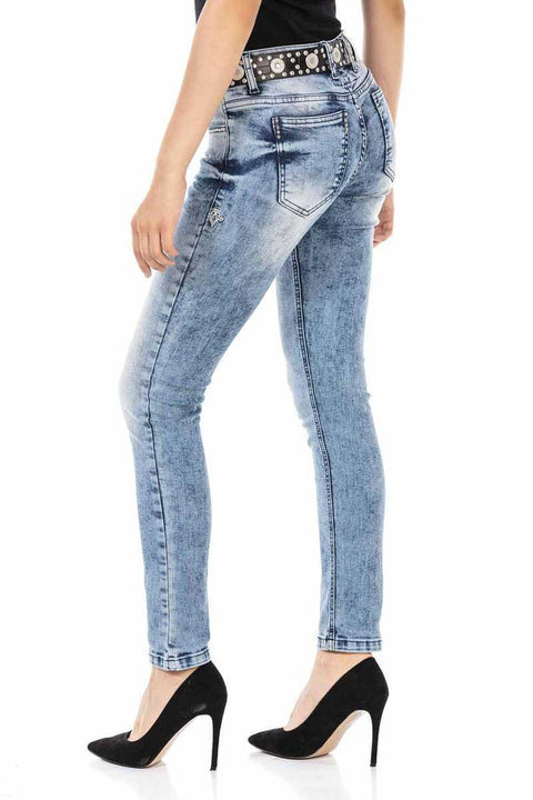 WD459 Ice Blue Women's Jean Trousers
