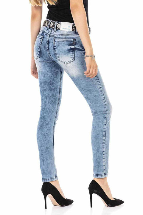 WD459 Ice Blue Women's Jean Trousers
