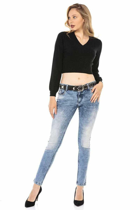 WD459 Ice Blue Women's Jean Trousers