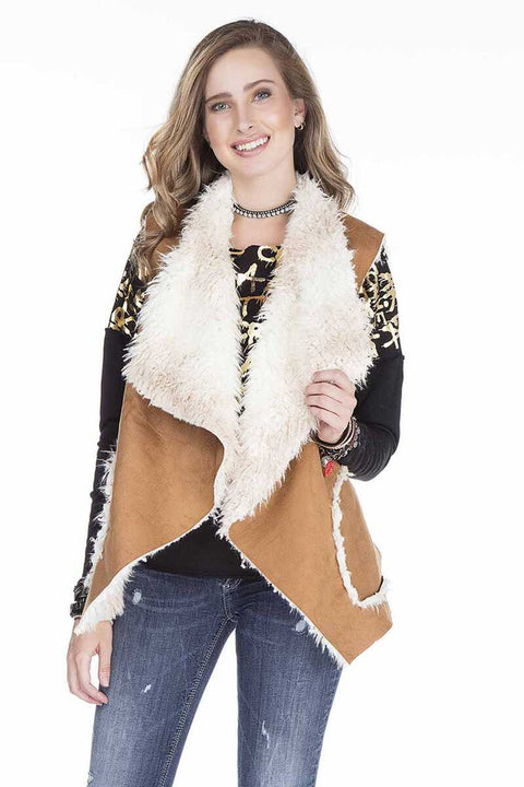 WW108 Sleeveless Winter Vest with Fur Inside