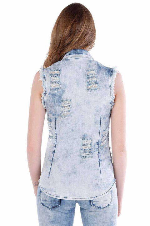 WH103 Women's Ice Blue Vintage Women's Vest