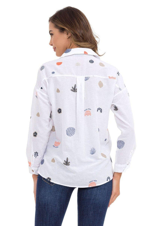 WH130 Women's Shirt with Embroidery Detail