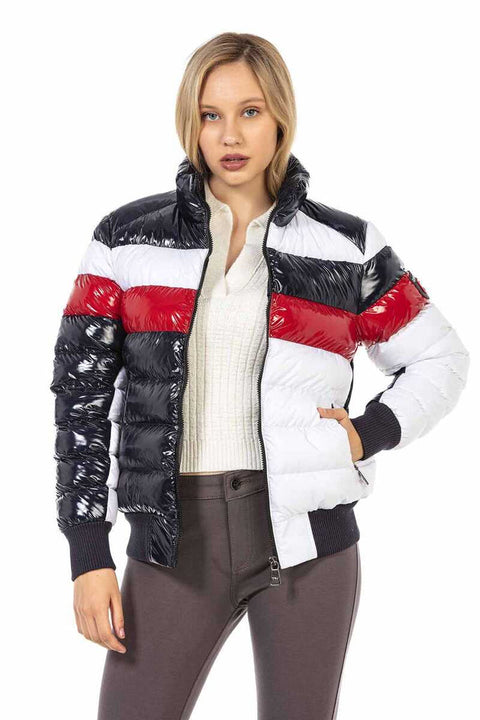 WM120 Multi Color Women's Puffer Coat