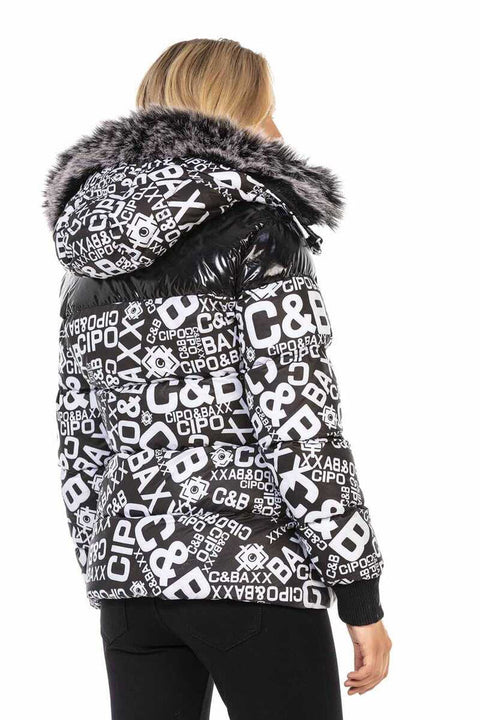 WM129 Printed Women's Puffer Coat