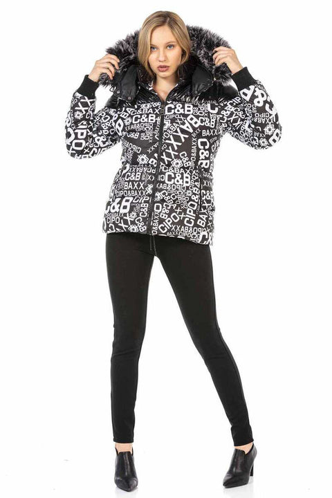 WM129 Printed Women's Puffer Coat