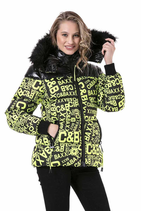 WM129 Printed Women's Puffer Coat