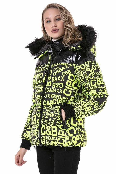 WM129 Printed Women's Puffer Coat