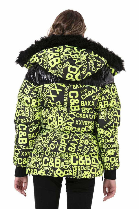 WM129 Printed Women's Puffer Coat