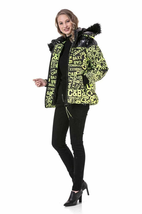 WM129 Printed Women's Puffer Coat