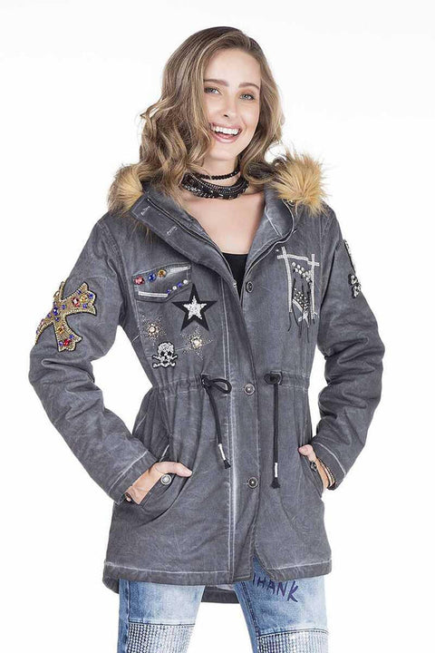 WJ144 Beaded Embroidered Women's Coat
