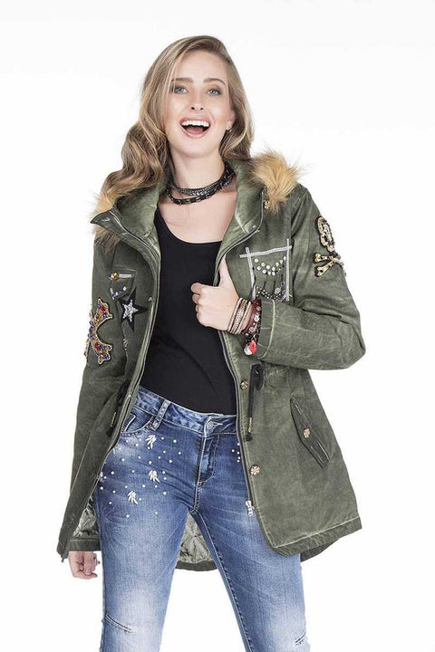 WJ144 Beaded Embroidered Women's Coat