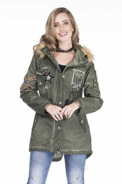 WJ144 Beaded Embroidered Women's Coat