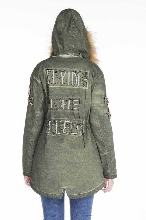 WJ144 Beaded Embroidered Women's Coat