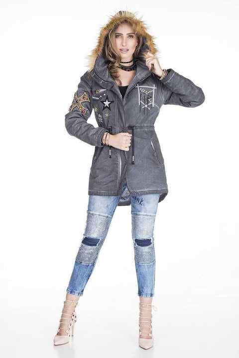 WJ144 Beaded Embroidered Women's Coat