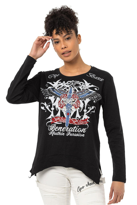 WL354 Sweatshirt with Collar Detail