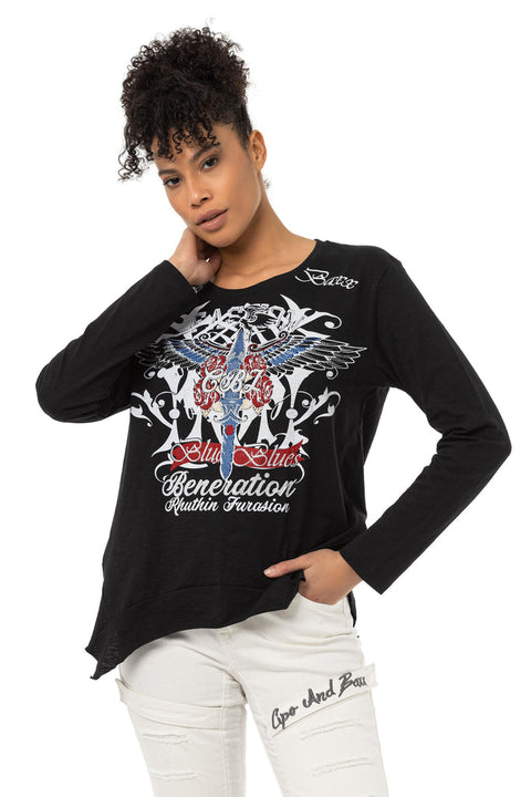 WL354 Sweatshirt with Collar Detail
