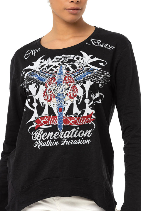 WL354 Sweatshirt with Collar Detail