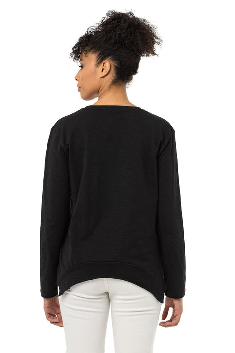 WL354 Sweatshirt with Collar Detail