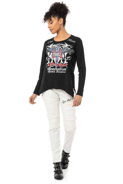 WL354 Sweatshirt with Collar Detail